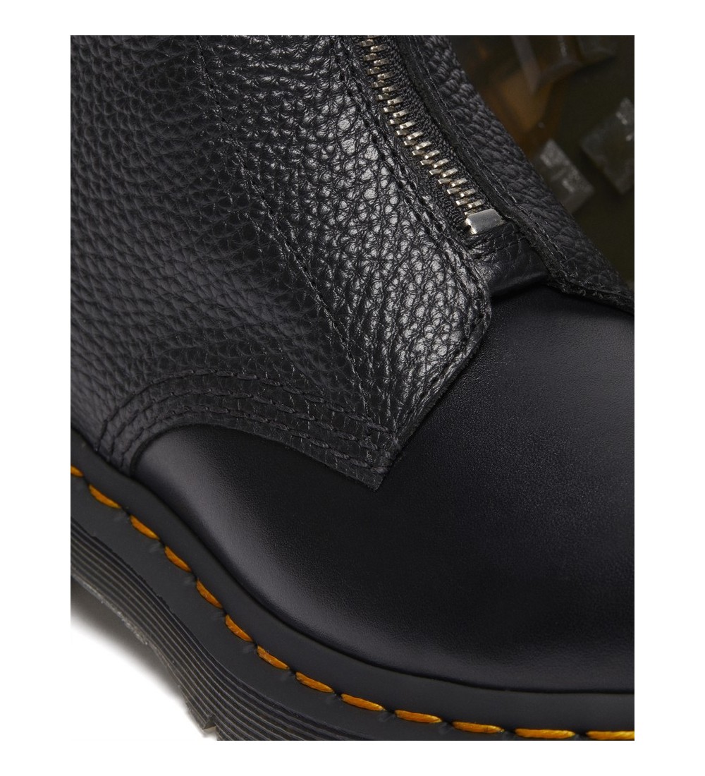 BOTAS DR. MARTENS 1460 PASCAL FRNT ZIP BLACK WANAMA & BLACK MILLED NAPPA