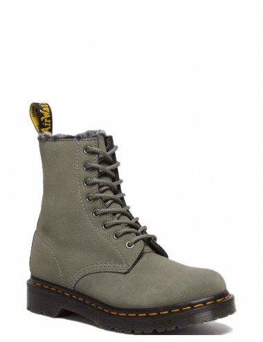 BOTAS DR MARTENS 1460 SERENA NICKEL GREY MILLED NUBUCK WP & BLACK/GREY MILO FUR