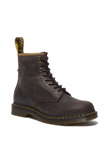 DR. MARTENS 1460 DARK BROWN ANTIQUE PULL UP & DARK BROWN LONG NAPPED SUEDE BOOTS