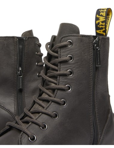 Dr Boots. Martens Jadon Charcoal Grey Burned Waxy Pull Up Up