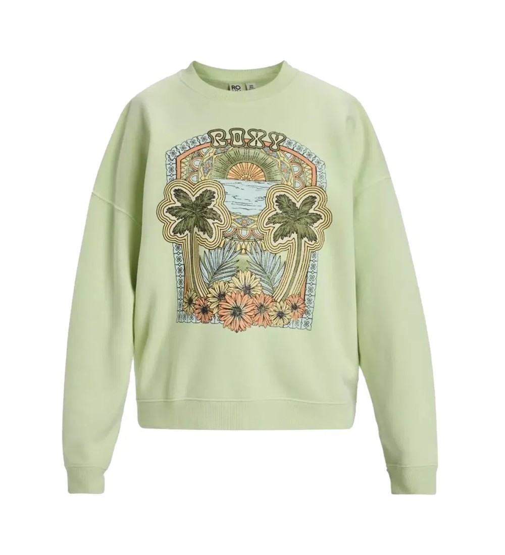 SUDADERA ROXY LINEUP OVERSIZED CREW A BUTTERFLY