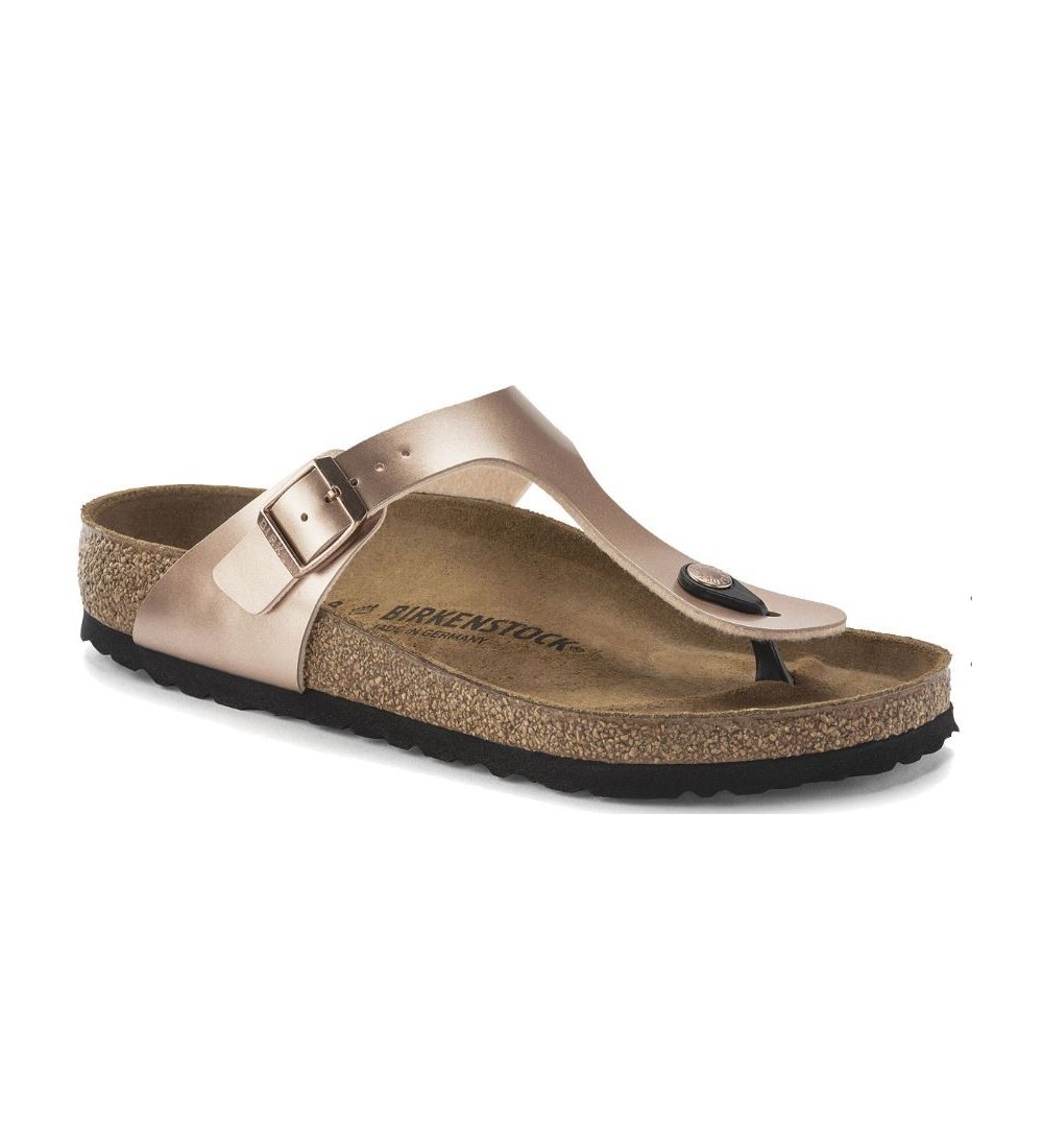 SANDALE BIRKENSTOCK GIZEN BIRKO-FLOR COPPER INguste