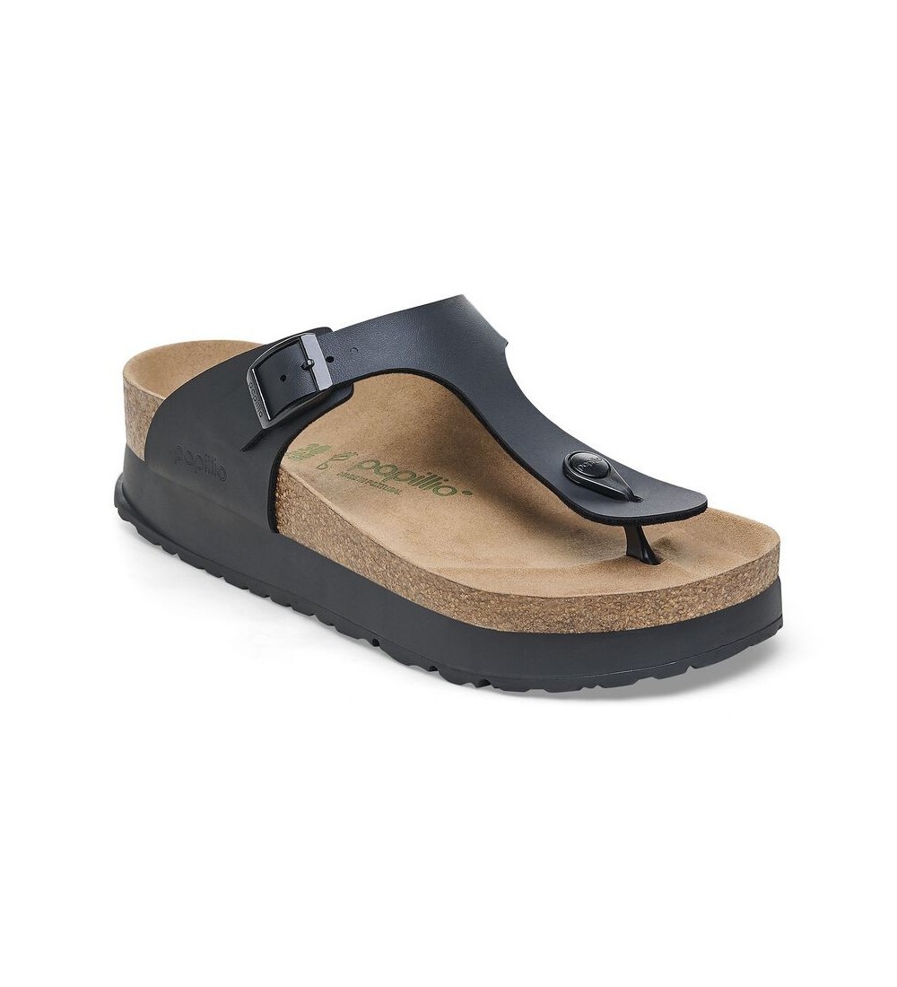 SANDALIAS BIRKENSTOCK GIZEH FLEX PLATFORM BF BLACK VEG REGULAR