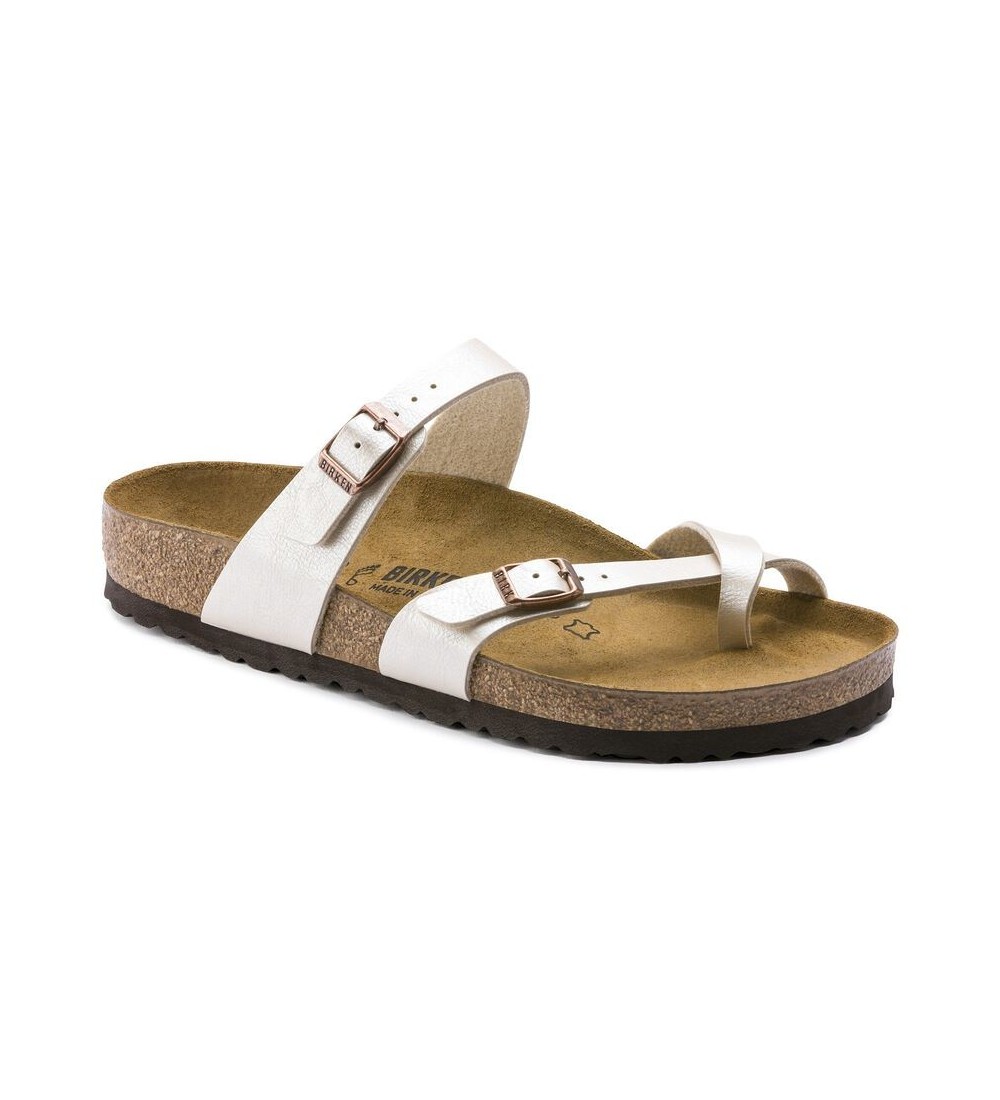 BIRKENSTOCK MAYARI BF GRACEFUL PEARL WHITE REGULAR SANDALS