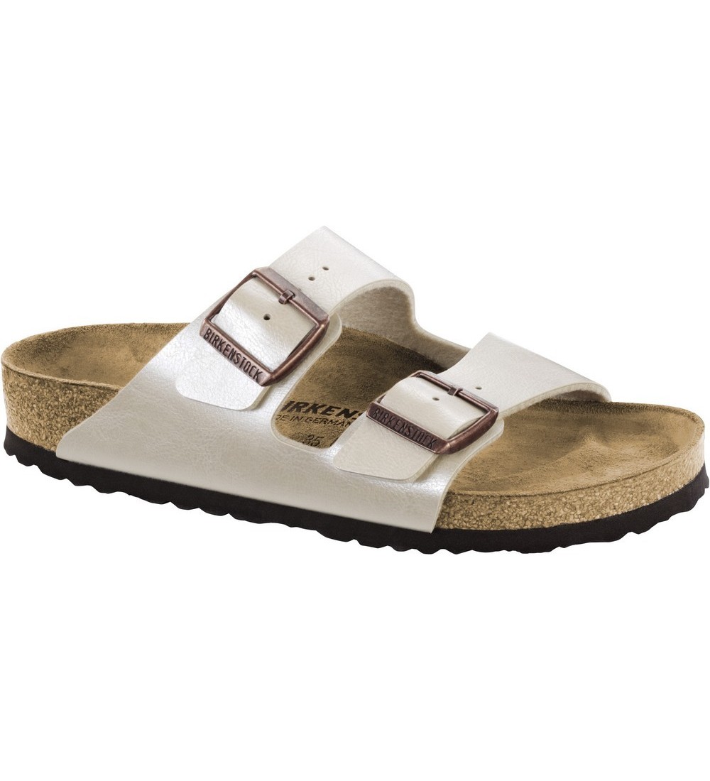SANDALE REGULARE BIRKENSTOCK ARIZONA BF GRACEFUL PEARL WHITE