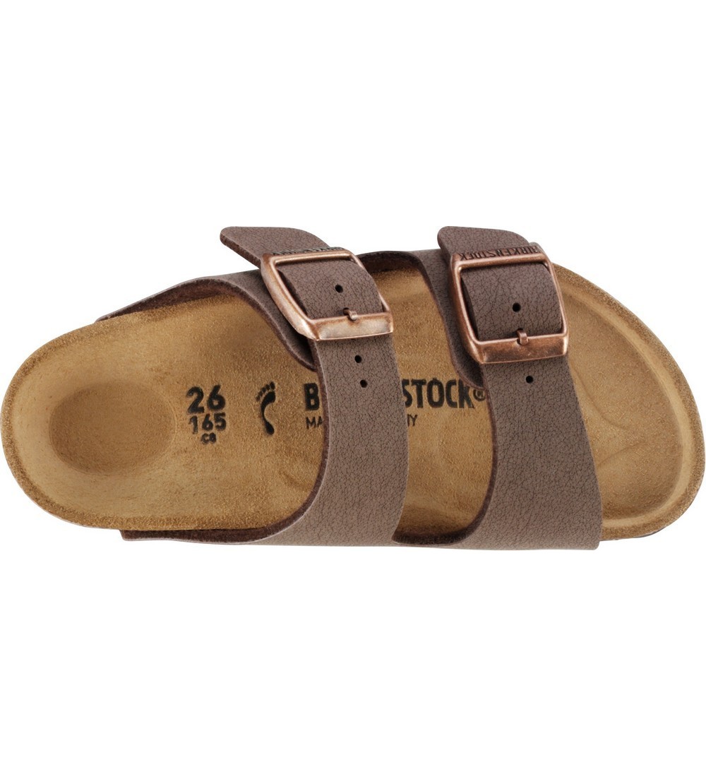 SANDALE BIRKENSTOCK ARIZONA KIDS BIRKO-FLOR BIRKIBUC MOCHA REGULARE