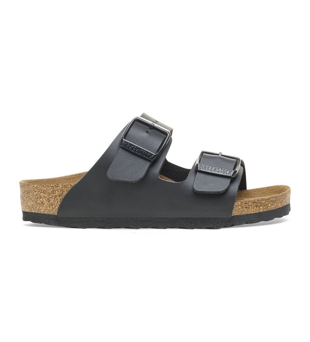 BIRKENSTOCK ARIZONA KIDS BIRKO-FLOR BLACK REGULAR SANDALS