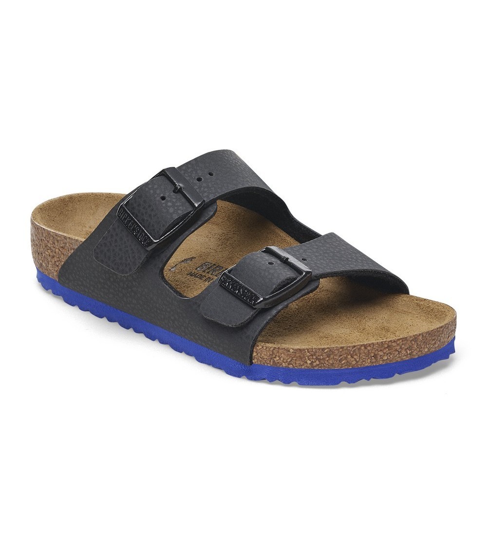 BIRKENSTOCK ARIZONA KIDS BIRKO-FLOR DESERT SOL NEGRE/ULTRA ALBASTRU SANDALE REGULARE