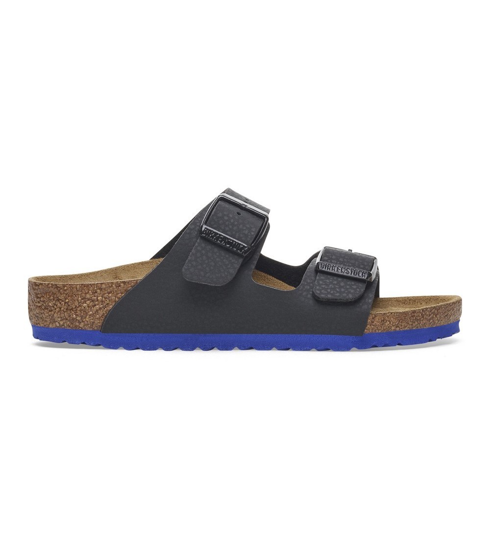 BIRKENSTOCK ARIZONA KIDS BIRKO-FLOR sivatagi TALAJ FEKETE/ULTRAKÉK REGULAR SZANDÁL