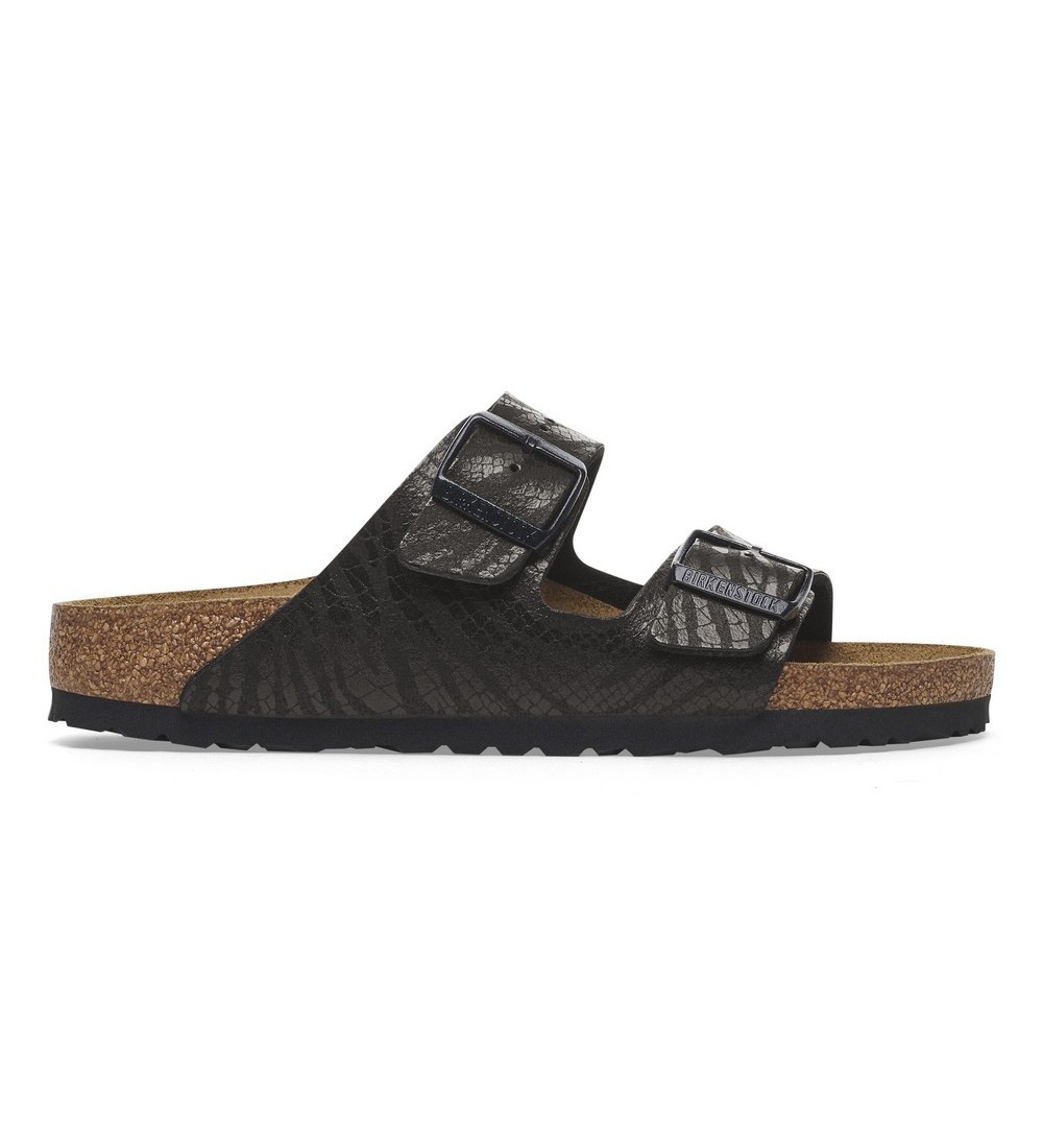 SANDALE BIRKENSTOCK ARIZONA SYN SOFT ZEBRA NEGRE REGULARE