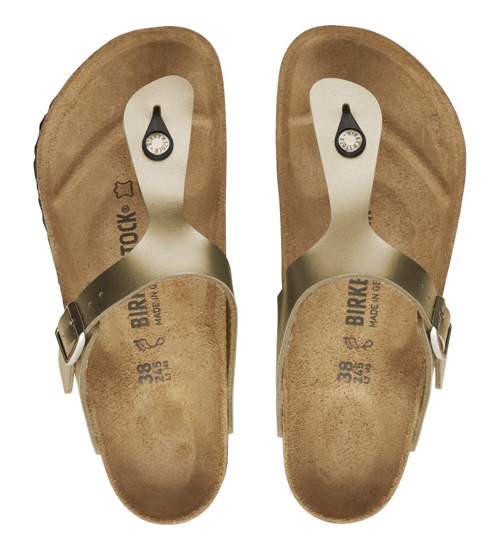 SANDALE BIRKENSTOCK GIZEH BF GOLD REGULARE