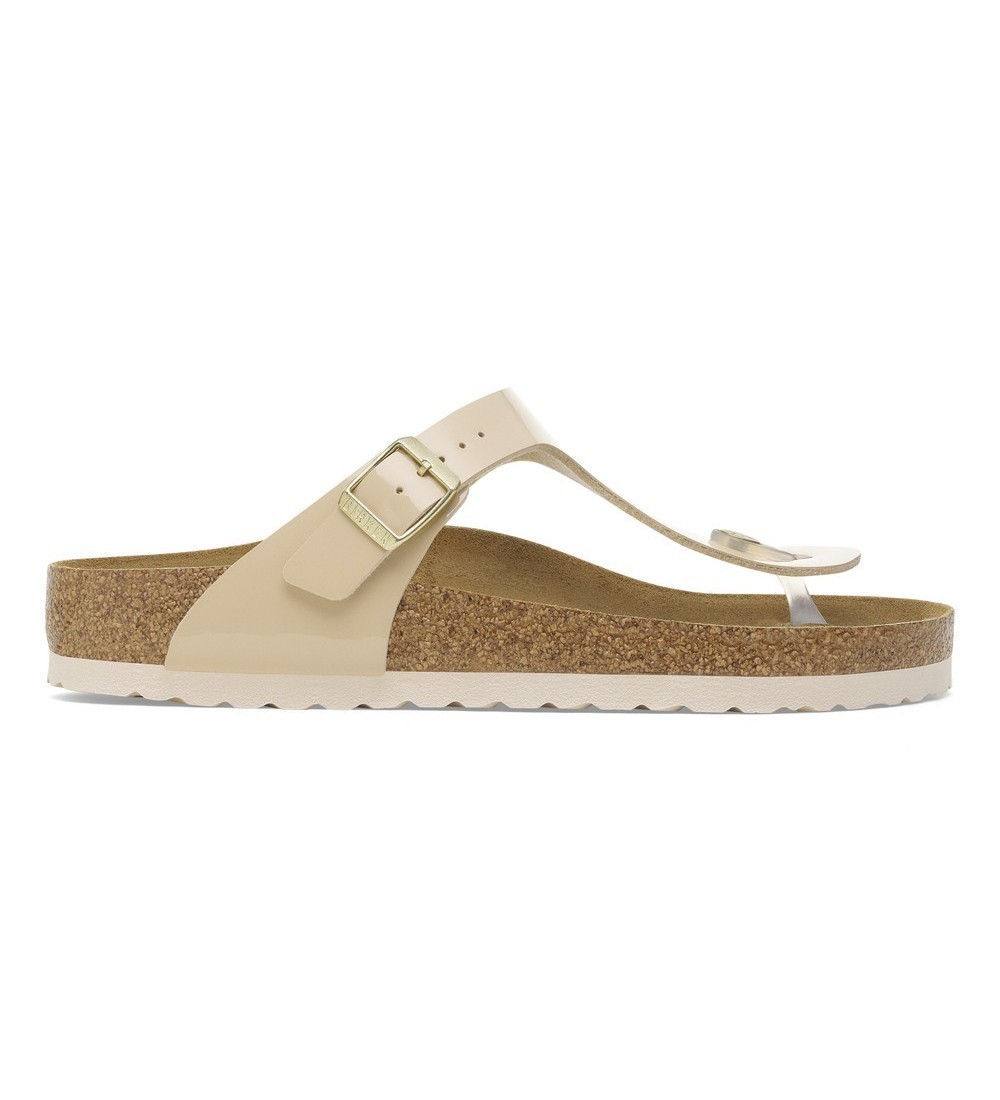 BIRKENSTOCK GIZEH BF PATENT SAND SANDALE REGULARE