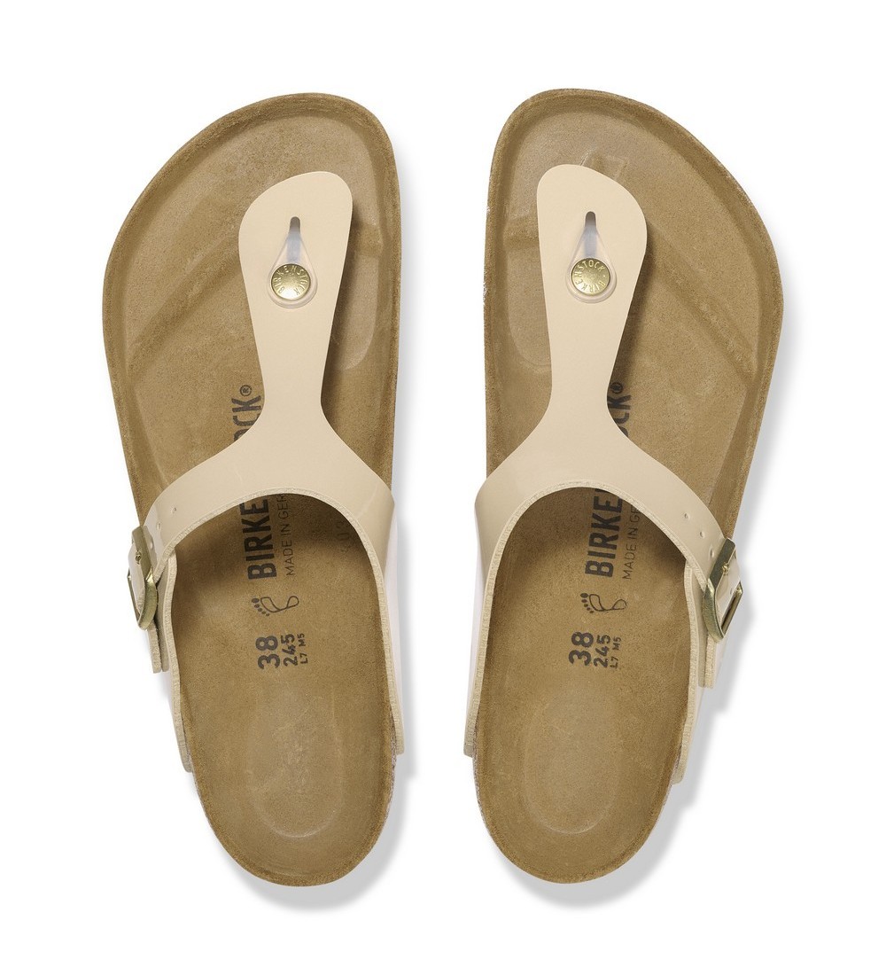 BIRKENSTOCK GIZEH BF PATENT SAND SANDALE REGULARE