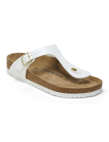           BIRKENSTOCK GIZEH BF PATENT WHITE SANDALE REGULARE
        