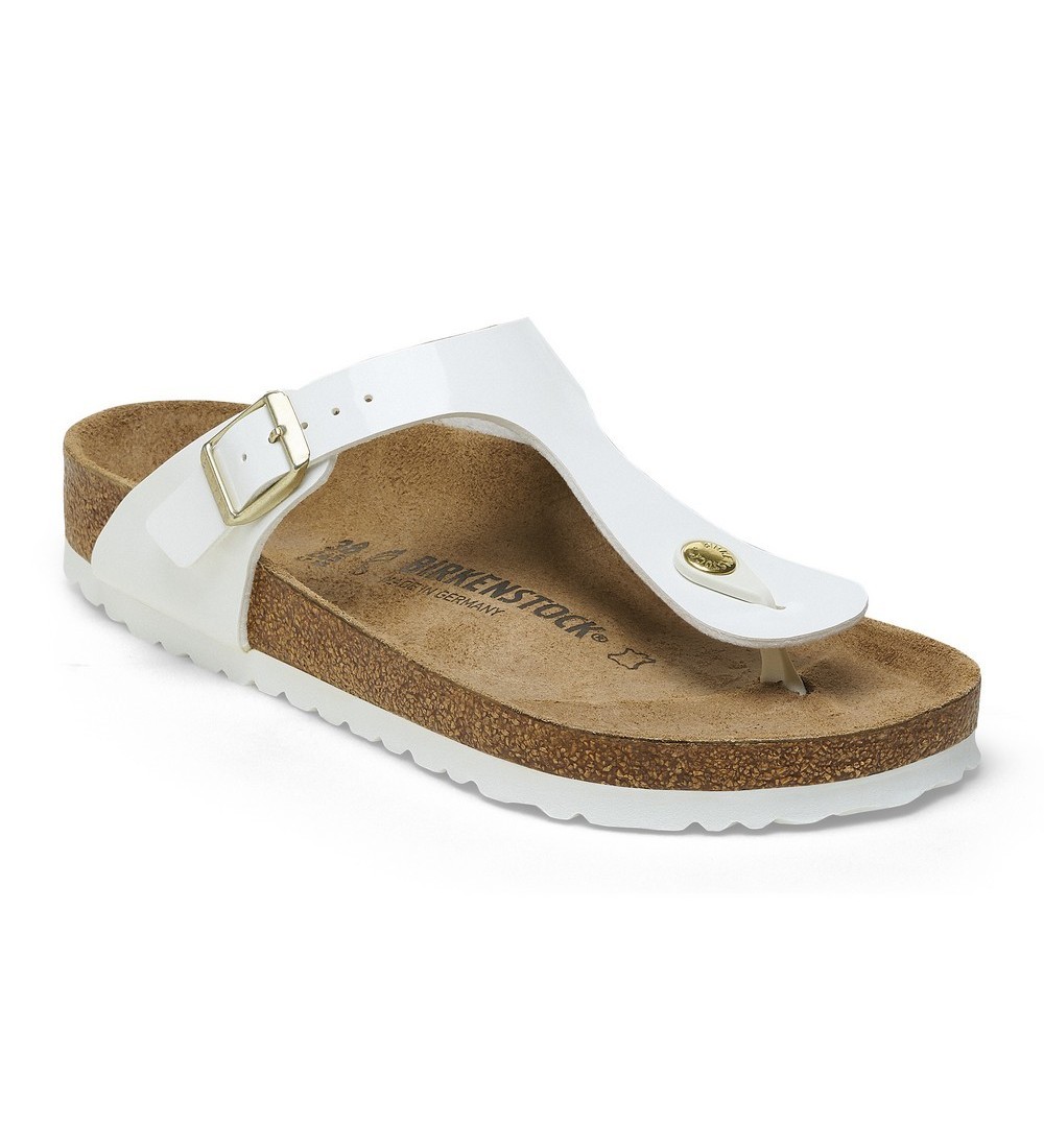 SANDALIAS BIRKENSTOCK GIZEH BF PATENT WHITE REGULAR