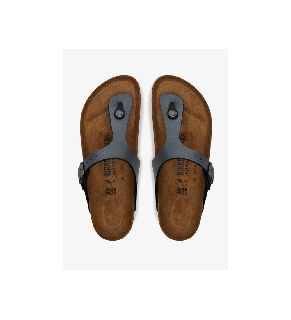 BIRKENSTOCK GIZEH BF FÉM FEKETE KESKENY SZANDÁL