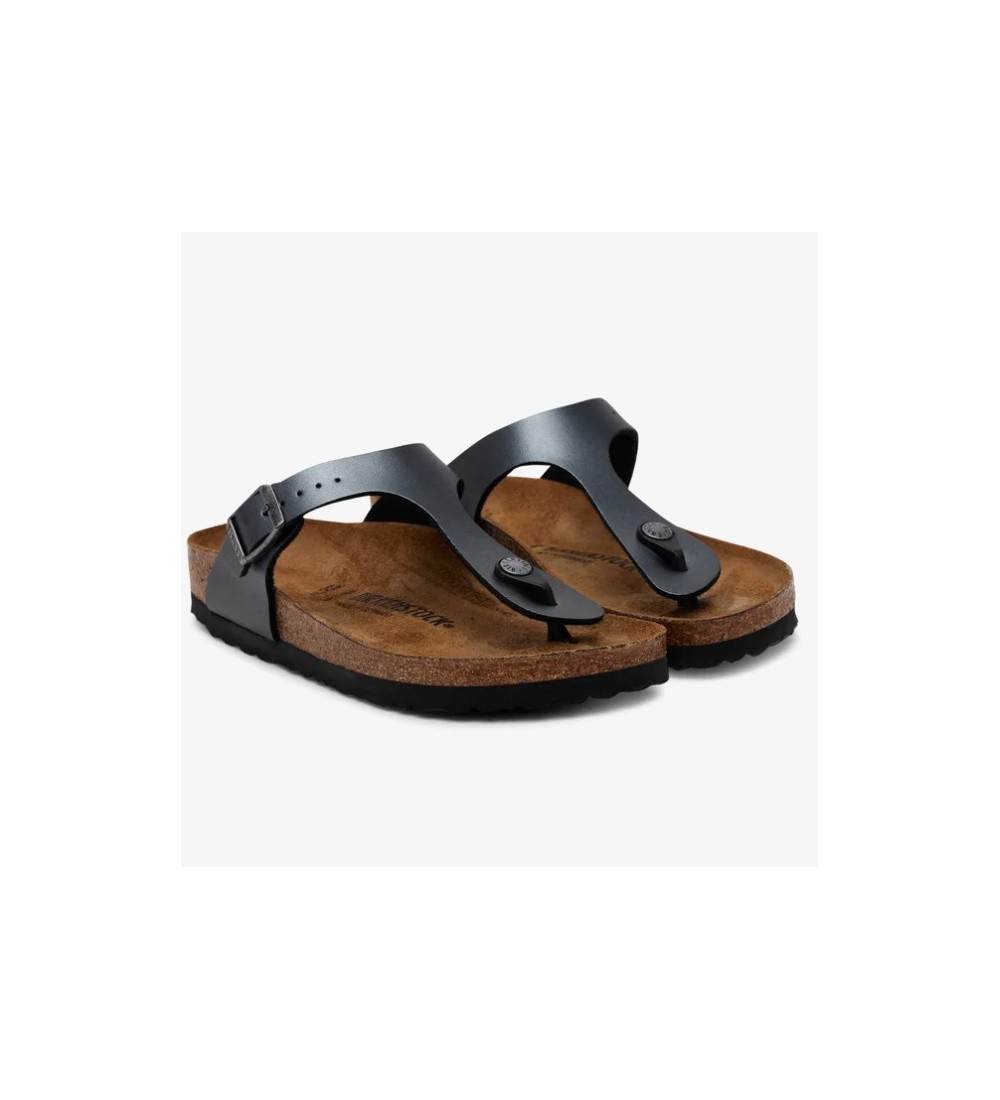 BIRKENSTOCK GIZEH BF FÉM FEKETE KESKENY SZANDÁL