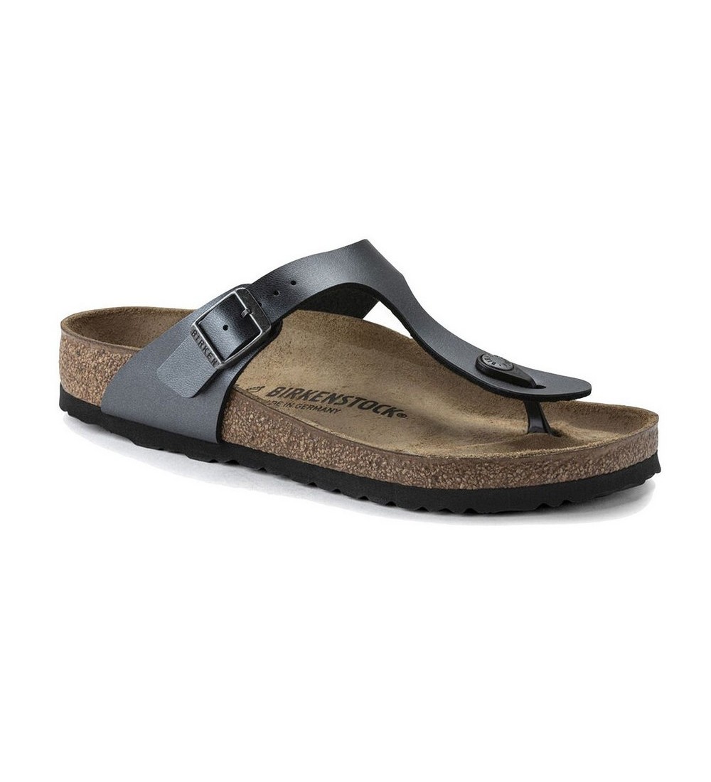 BIRKENSTOCK GIZEH BF METAL FEKETE REGULÁR SZANDÁL