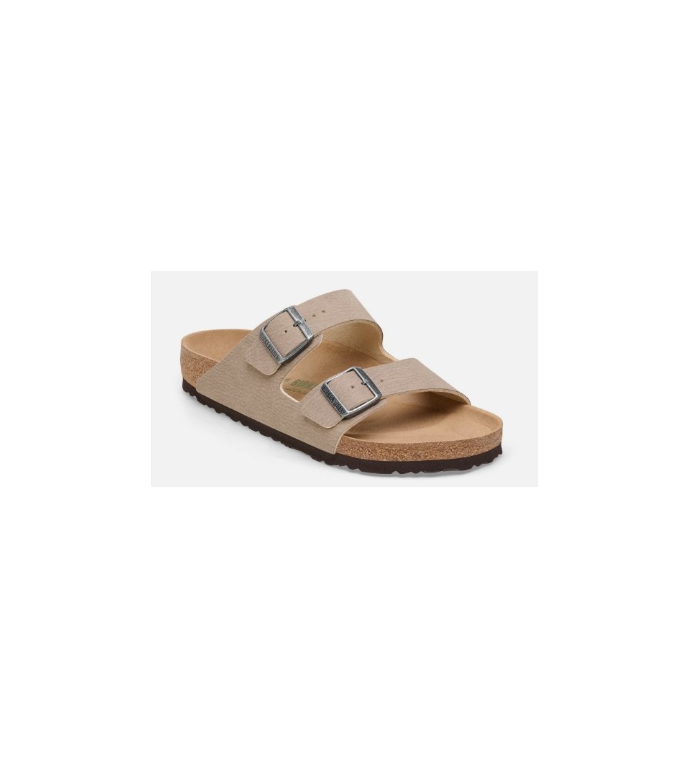 BIRKENSTOCK ARIZONA SINTETICE VEGANE DESERT DUST GREY TAUPE/MARO SANDALE REGULARE
