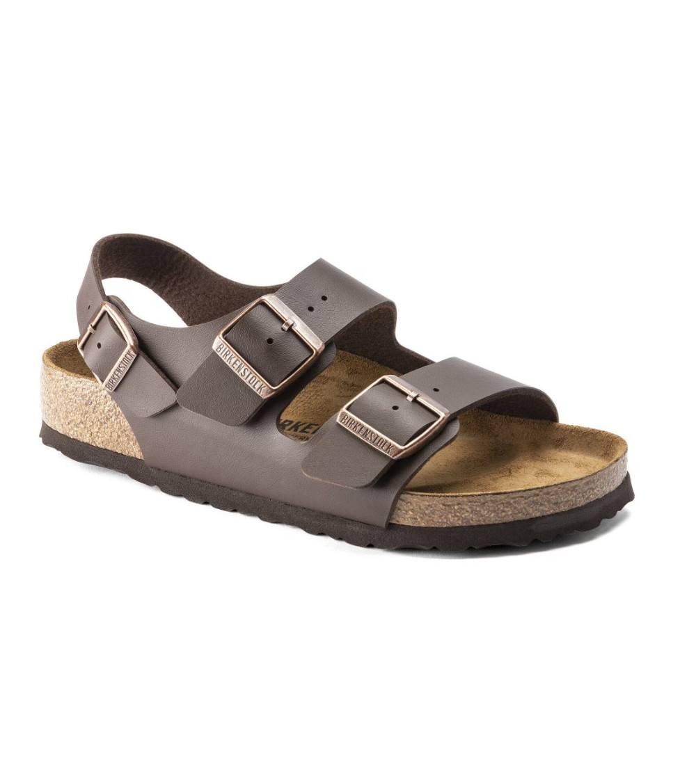 BIRKENSTOCK MILANO SANDALE BIRKO-FLOR TAMNOSMEÐE REGULAR