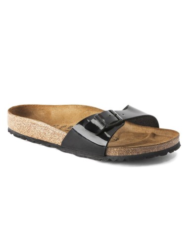 SANDALE BIRKENSTOCK MADRID BIRKO-FLOR LAC NEGRU LACUIT REGULAR
