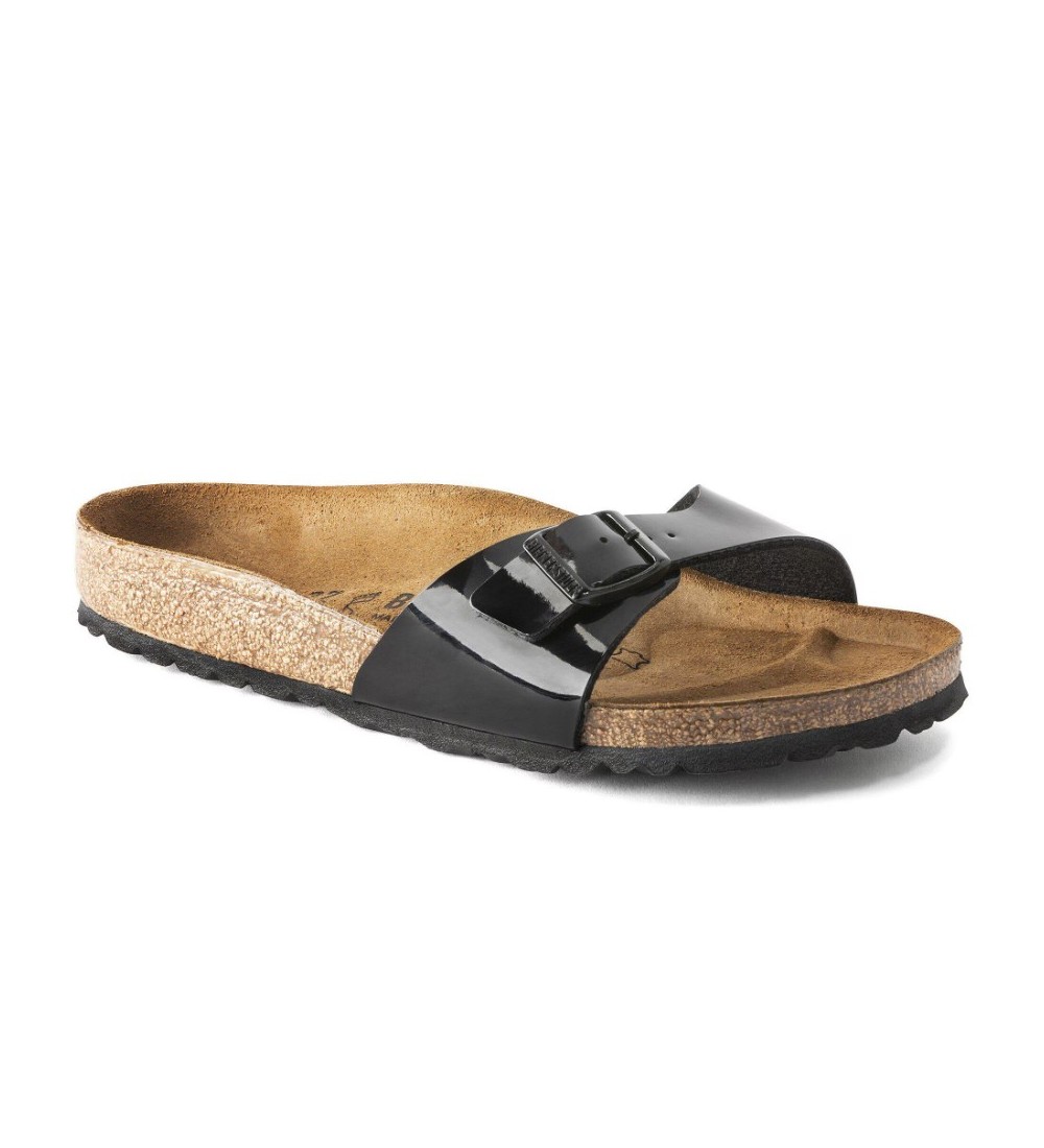 BIRKENSTOCK MADRID BIRKO-FLOR SZANDÁL LAKK FEKETE LAKK NORMÁL