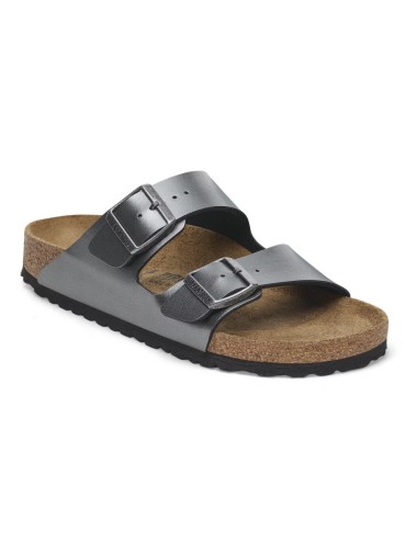 SANDALE BIRKENSTOCK ARIZONA BIRKO-FLOR METALIC NEGRU REGULAR