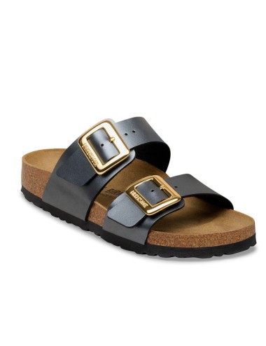 SANDALIAS BIRKENSTOCK SYDNEY BUCKLE BIRKO-FLOR METALLIC BLACK REGULAR