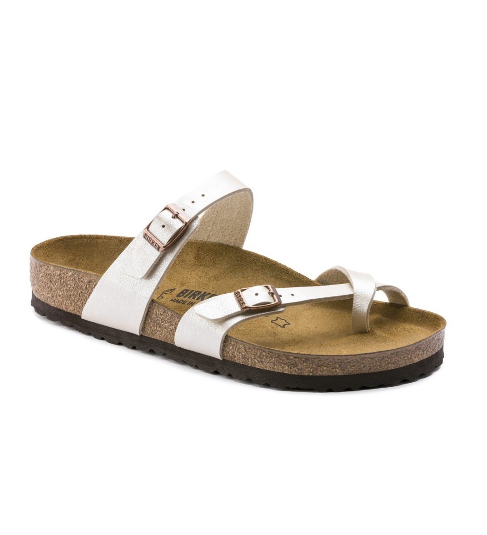 BIRKENSTOCK MAYARI BIRKO-FLOR SANDALS WHITE REGULAR
