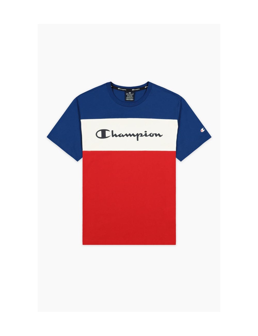 CHAMPION MEN'S T-SHIRT COLOR BLOCK BLUE