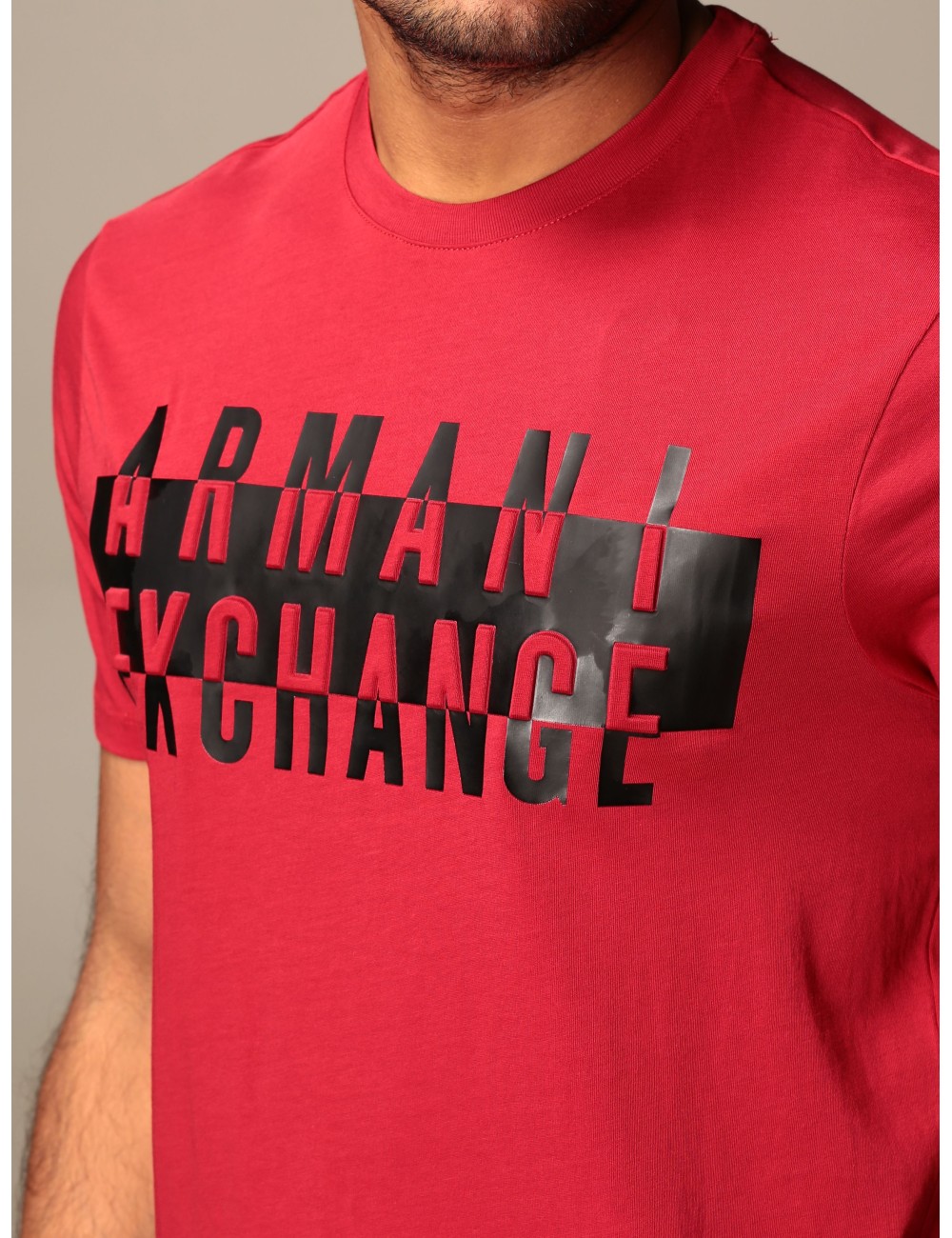 Red Armani Exchange Men t -majica