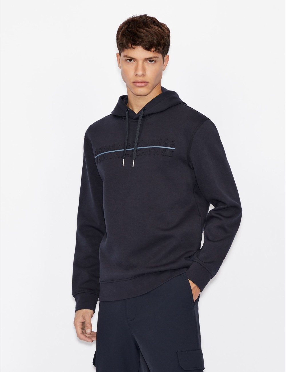 ARMANI EXCHANGE NAVY BLUE MEN'S SWEATSHIRT