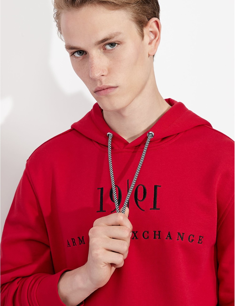 ARMANI EXCHANGE RED MEN'S SWEATSHIRT