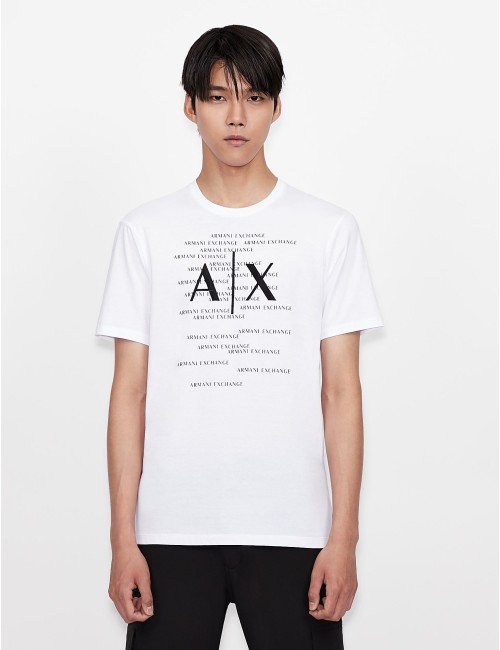 Camiseta con logotipo Armani Exchange de hombre de color Blanco Hombre Ropa de Camisetas y polos de Camisetas de manga corta 