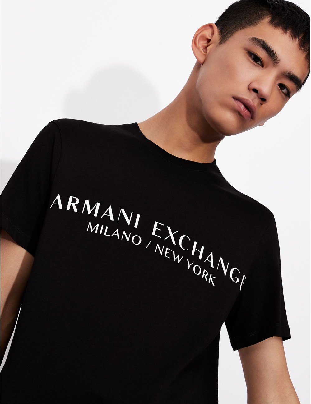 ARMANI EXCHANGE BLACK MEN'S T-SHIRT