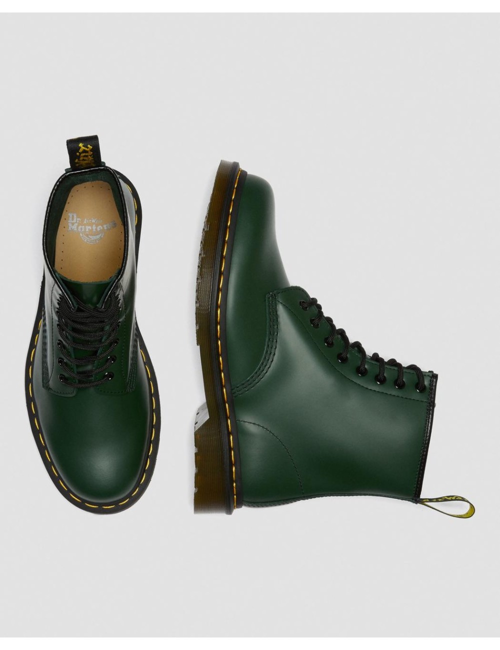 DR MARTENS 1460 SMOOTH GREEN BOOTS UNISEX