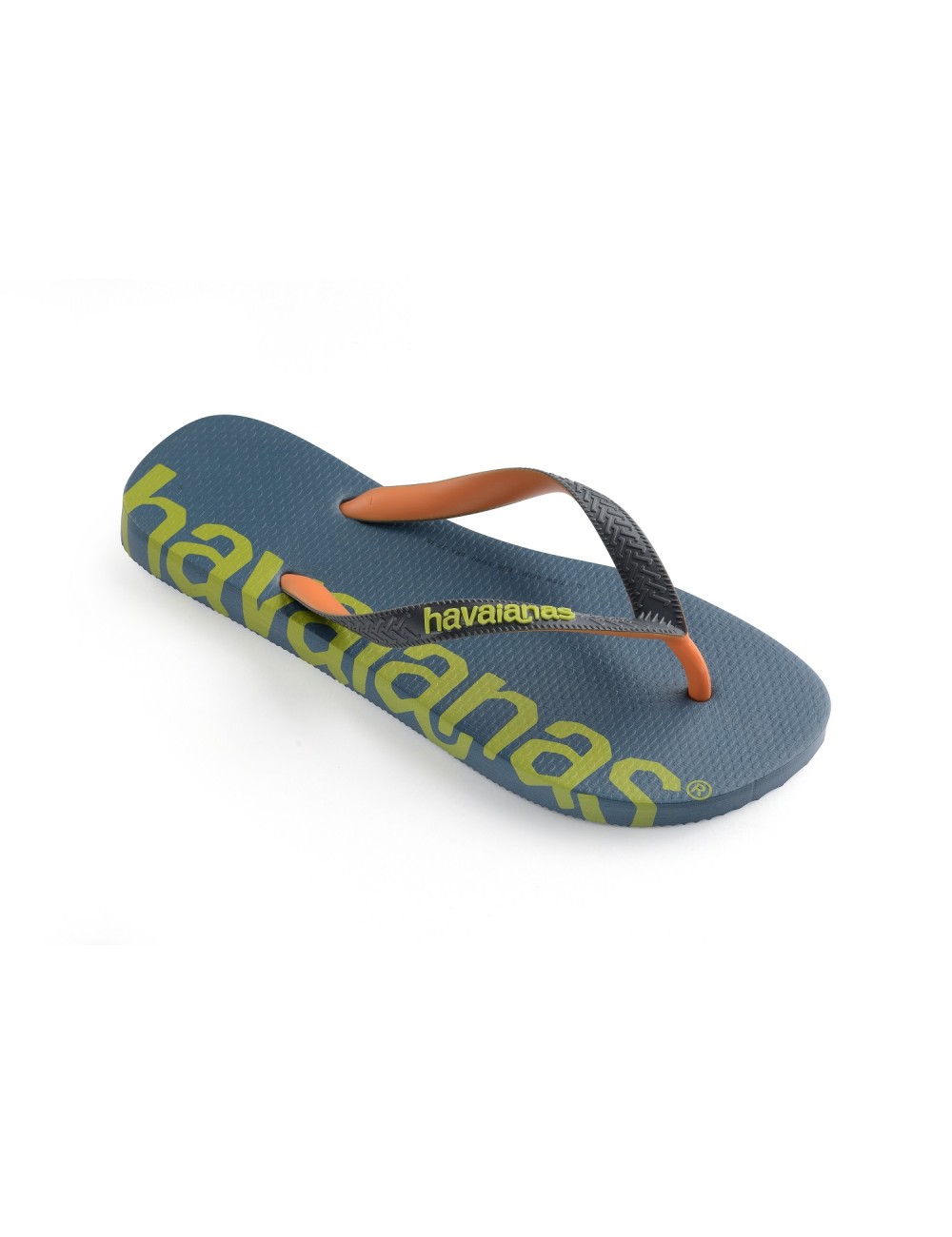 HAVAIANAS TOP LOGOMANIA HIGHTECH PETROL BLUE FLIP FLOPS