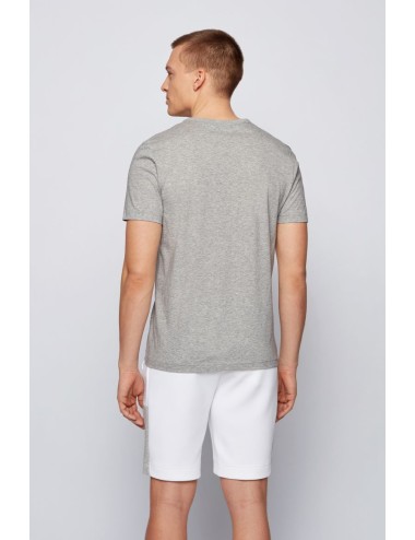 Hugo Boss Tee Men Curved T -Shirt Grey