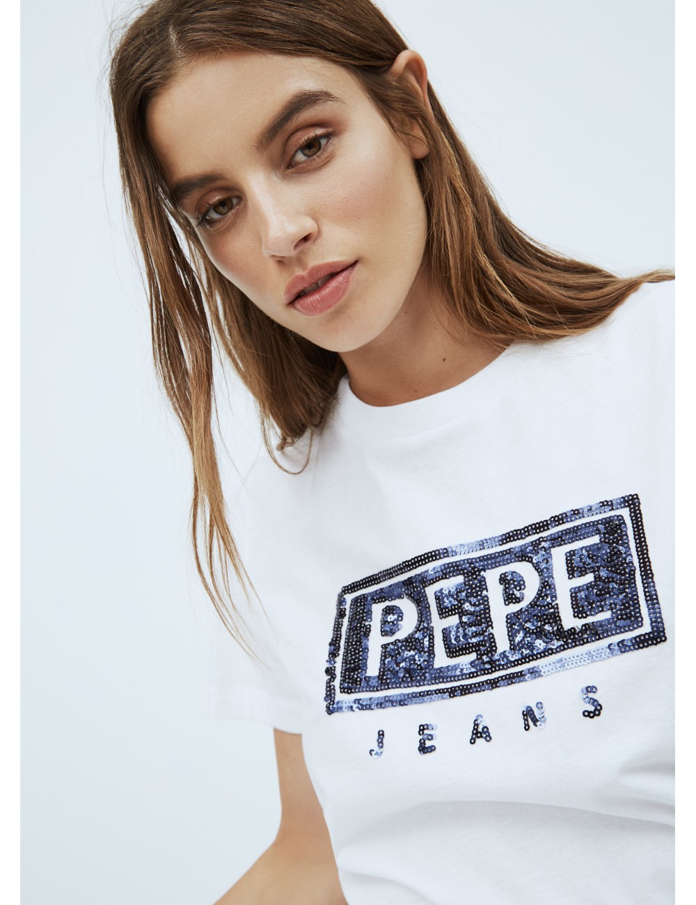 Blugi pepe alb -tricou pentru femei